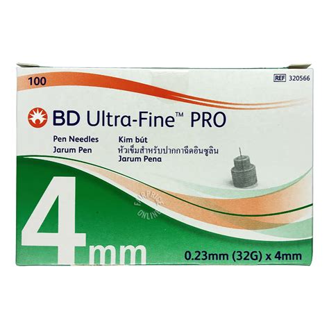 Bd Ultra Fine Pro Pen Needles 4mm NTUC FairPrice