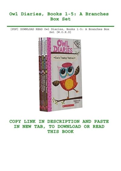 Pdf Download Read Owl Diaries Books 1 5 A Branches Box Set Word