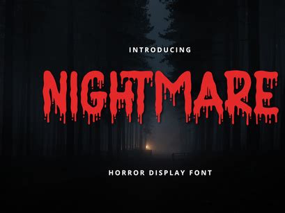 Nightmare Horror Display Font By Alpaprana Studio Epicpxls