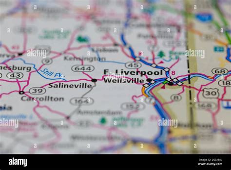 Map of wellsville ohio hi-res stock photography and images - Alamy