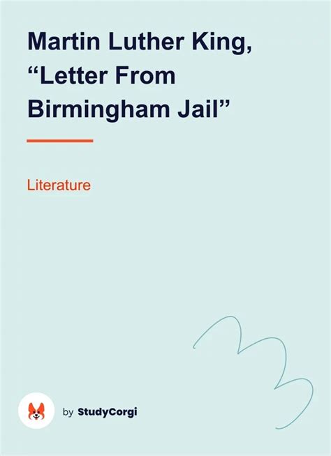 Martin Luther King, "Letter From Birmingham Jail" | Free Essay Example