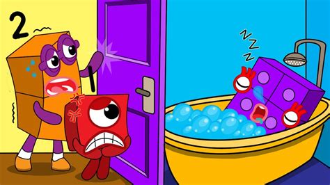 Oh No! Numberblocks 6 Fall Asleep in the Toilet | Numberblocks fanmade ...