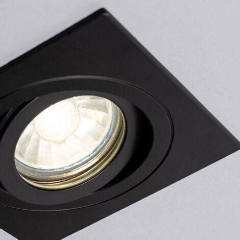 Litecraft Recessed Downlight Tiltable Square Spotlight In Matte Black