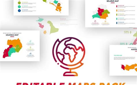 Editable Maps Pack PowerPoint template - TemplateMonster