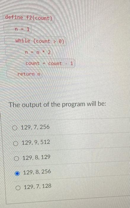 Solved For The Pseudo Code Program Below Assume That Chegg