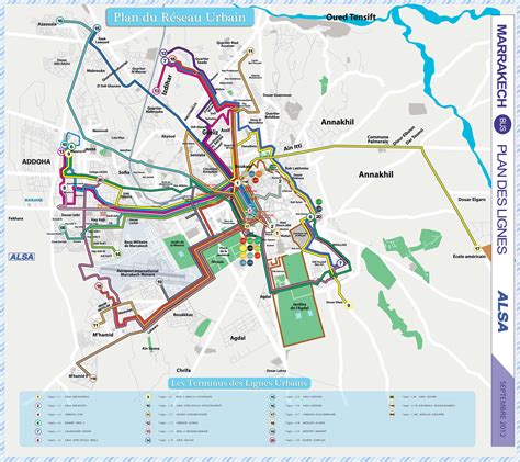 Plan Des Lignes De Bus De Marrakech