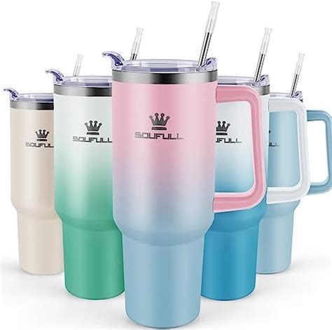 40 Oz Tumbler With Handle And Straw 100 Leak Proof