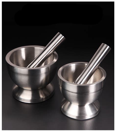 Made Of Stainless Steel With Pestle Mortar And Pestle Stainless Steel