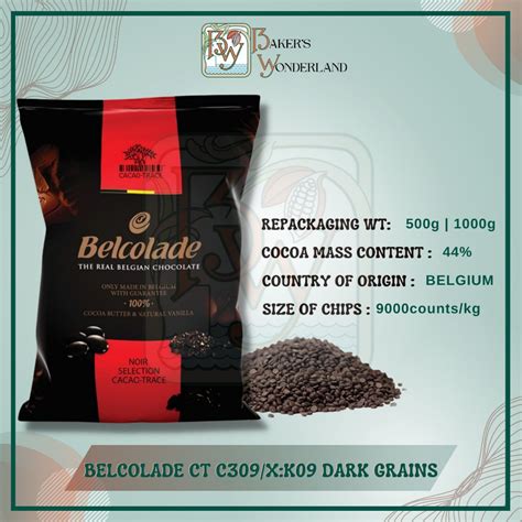 Belcolade Dark Selection Cacao Trace Chocolate Grains Shopee