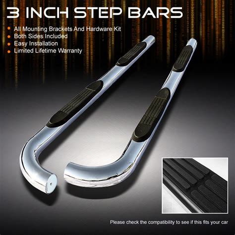 Sell 98 03 DURANGO 4DR 3 POLISHED STAINLESS STEEL SIDE STEP NERF BARS