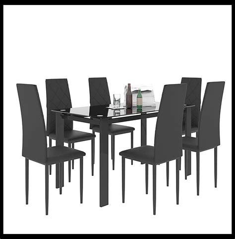 Latitude Run® 7 Piece Dining Table Set Dining Table And Six Chair Wayfair