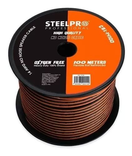 Rollo 100mts De Cable Duplex Para Bocina Cal 2x14 Steelpro Envío gratis