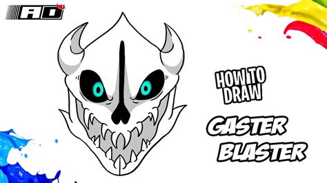 How To Draw Gaster Blaster Youtube