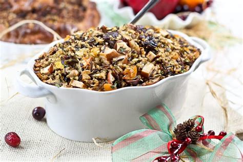 Brown and Wild Rice Turkey Stuffing with Chestnuts and Dried Fruits ...