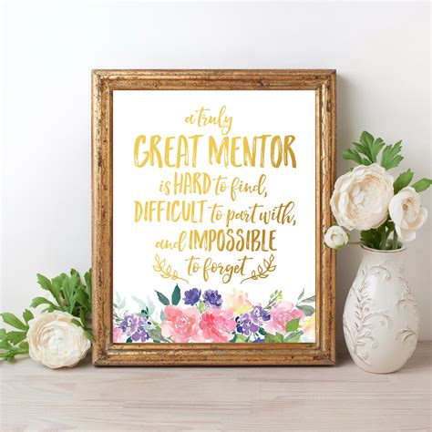 Mentor Gift A Truly Great Mentor Printable Quote Mentor Etsy