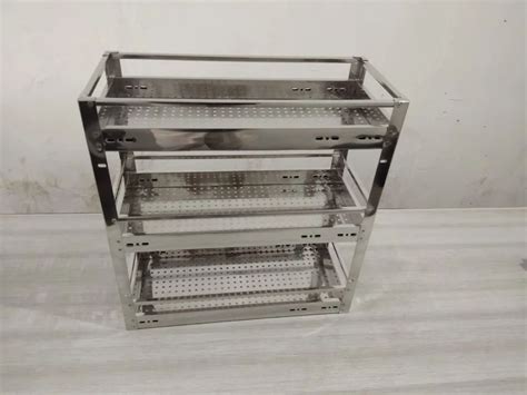 Stainless Steel Rectangular Acp Bottle Pullout Shelves Size