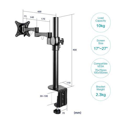 Arredamento VESA 75x75 100x100 BESTEK Supporto Per Monitor LCD LED