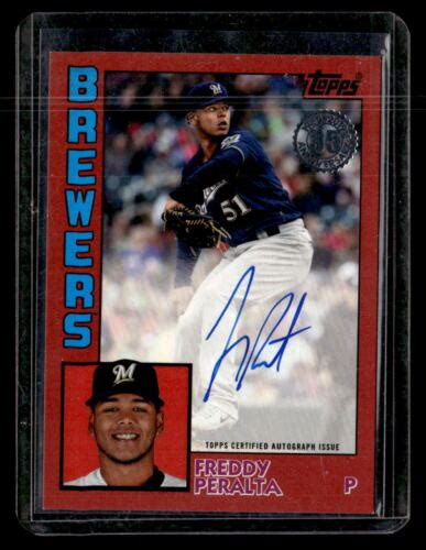 Freddy Peralta 2019 Topps 84a Fp 1984 Topps Baseball Autographs Red