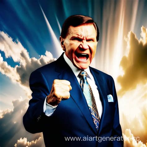 Kenneth Copeland Expresses Anger And Defiance Skyward Ai Art Generator