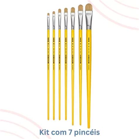 Kit Pinceis Tigre Chato Lixado Para Pintura De Tecido Mercadolivre