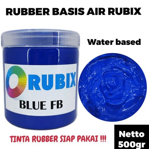 Jual CAT SABLON RUBBER GL PASTA CAT AKRILIK WARNA BLUE FB 500GR Di