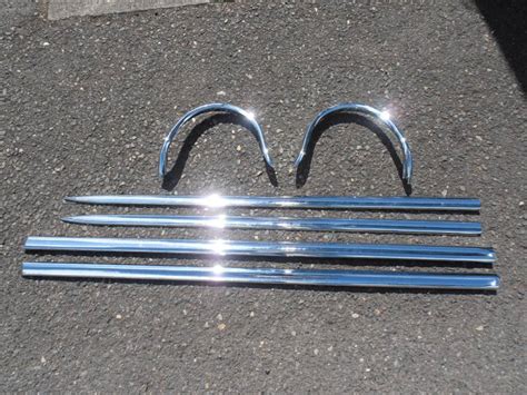 1955 Chevy Nomad 6 Piece Eyebrow Fender Door Trim Set Image 2