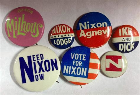 1956 I Like Ike And 1968 Nixon Agnew Campaign Buttons Pins Souvenirs