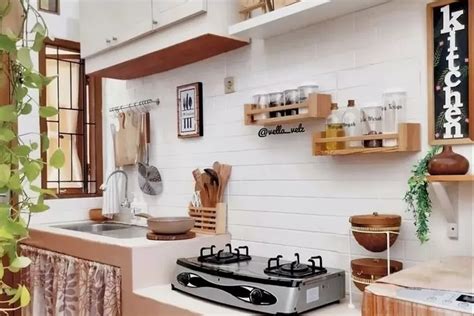 5 Ide Desain Dapur Mungil dengan Dinding Batu Alam yang Bisa Bikin ...