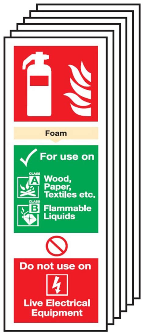 Foam Spray Fire Extinguisher Sign Signage Morsafe UK