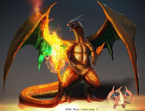 ArtStation - Pokemon: Mega Charizard Y, Lindsey Wakefield