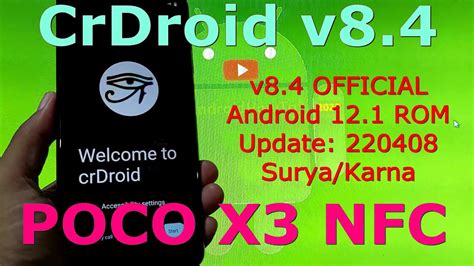 CrDroid V8 4 OFFICIAL For Poco X3 NFC Android 12 1 Update 220408 YouTube