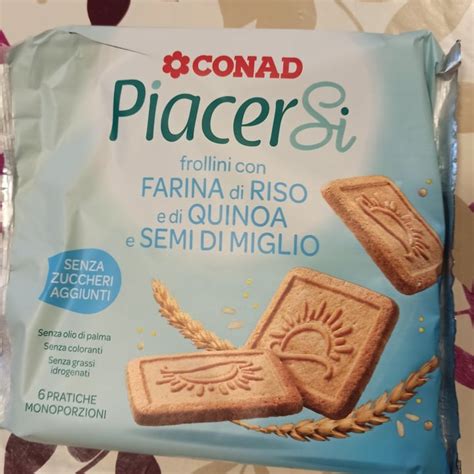 Piacersi Conad Frollini Con Farina Di Riso Quinoa E Semi Di Miglio