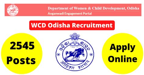 Wcd Odisha Jobs Notification 2024 Apply Online For 2545 Anganwadi