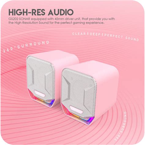 Fantech Gaming Speaker Gs Rgb Pink Sakura Edition