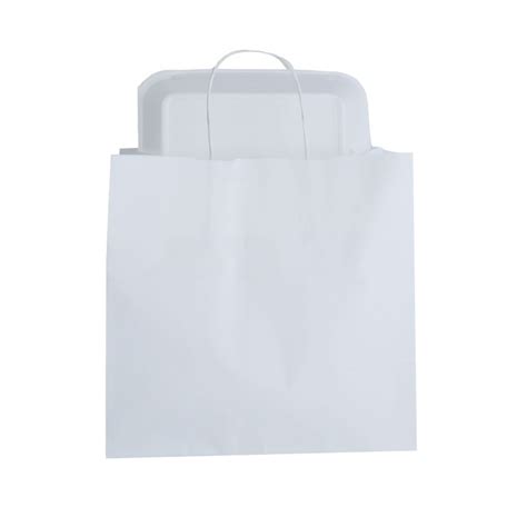 Sac Kraft Blanc Avec Poign Es Torsad Es X X Cm