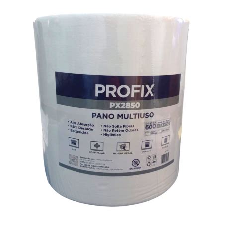 Pano Multi Uso 28cm Profix C 600 Branco Papel Plástico Cia