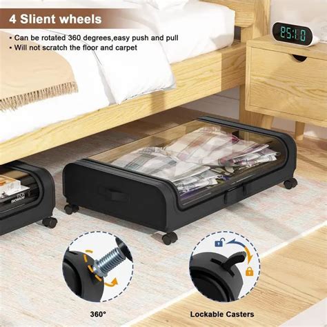 Multi Purpose Under Bed Storage Box With Wheels - Juhi