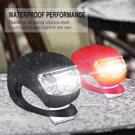 Rjz Silicone Waterproof Safety Warning Lamp Mode Bike Lamp Outdoor