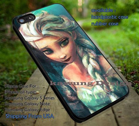 Amazing Elsa Frozen On Canvas Princess Elsa Case Cover For Iphone 4 4s 5 5c 6 6 6s 6s