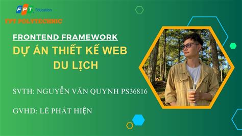 Báo cáo môn Frontend Framework Dự án web du lịch YouTube