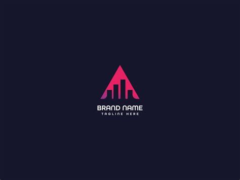 Un Logotipo De Letra Con Un Triángulo Y Un Logotipo De Letra Sobre Un