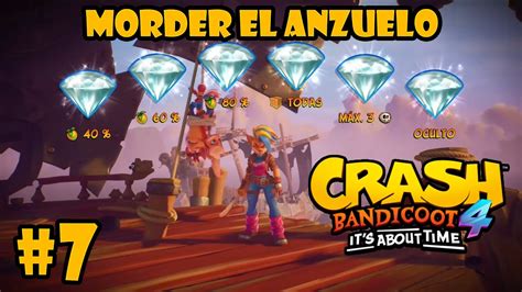 Crash Bandicoot 4 Guía Nivel 7 Morder el anzuelo TODAS LAS GEMAS y