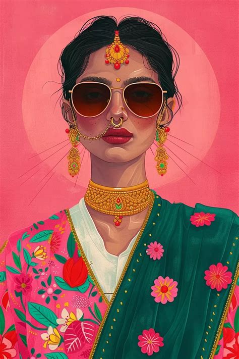 An Illustration Of A Woman Wearing Sunglasses And A Necklace In 2024 Girly Art Illustrations