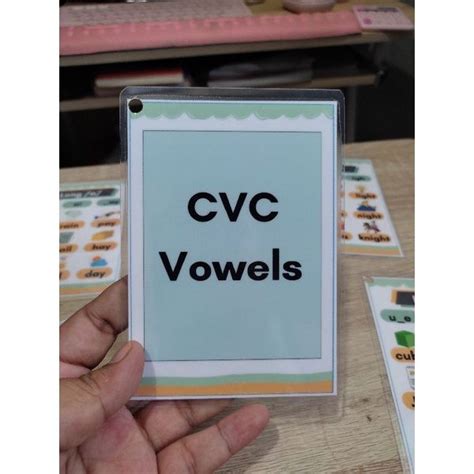 Cvc Vowels Laminated Flashcards Lazada Ph