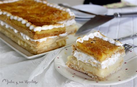 Julia Y Sus Recetas Tarta Mil Hojas De Merengue Crema Y Yema