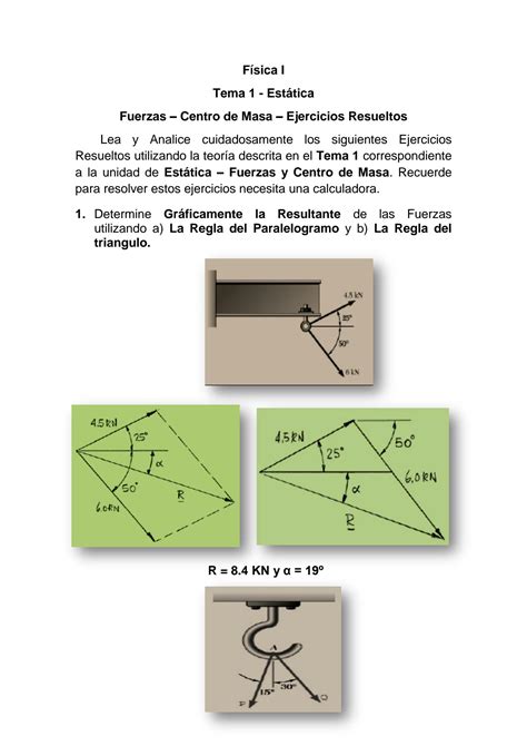 Solution F Sica I Tema Est Tica Ejercicios Resueltos De Fuerzas