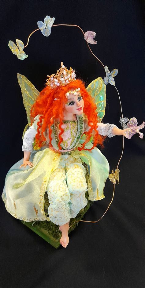 Elea Fairy Doll Elf With Wings Handmade T Unique Fairy Etsy