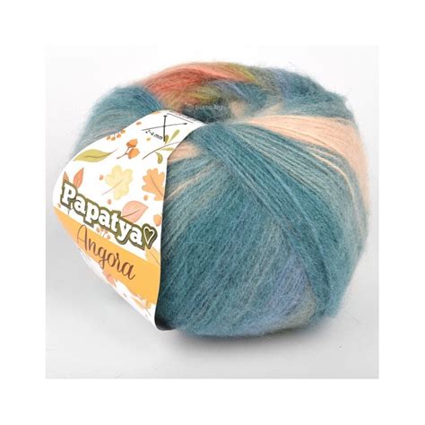 Papatya Angora Mohair Liked Garn Med Farveskift 100 Gram Angora