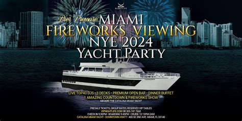 New Year S Eve Miami Fireworks Party Cruise Seafair Mega Yacht