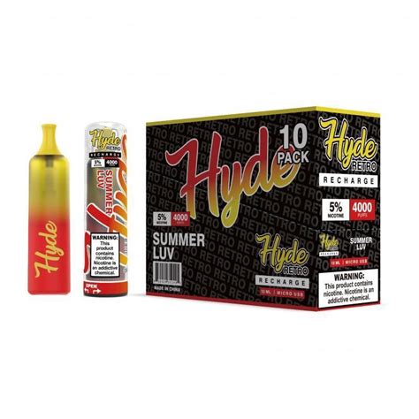 Hyde Retro 4000 Puffs Summer Luv 10ct Indiana Import Llc